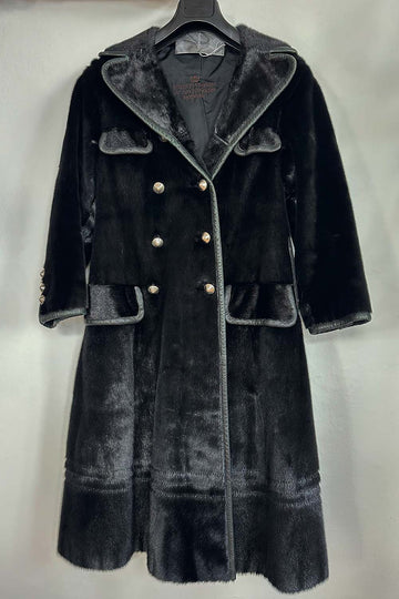 Sort sæl jakke fra Birger - Vintage